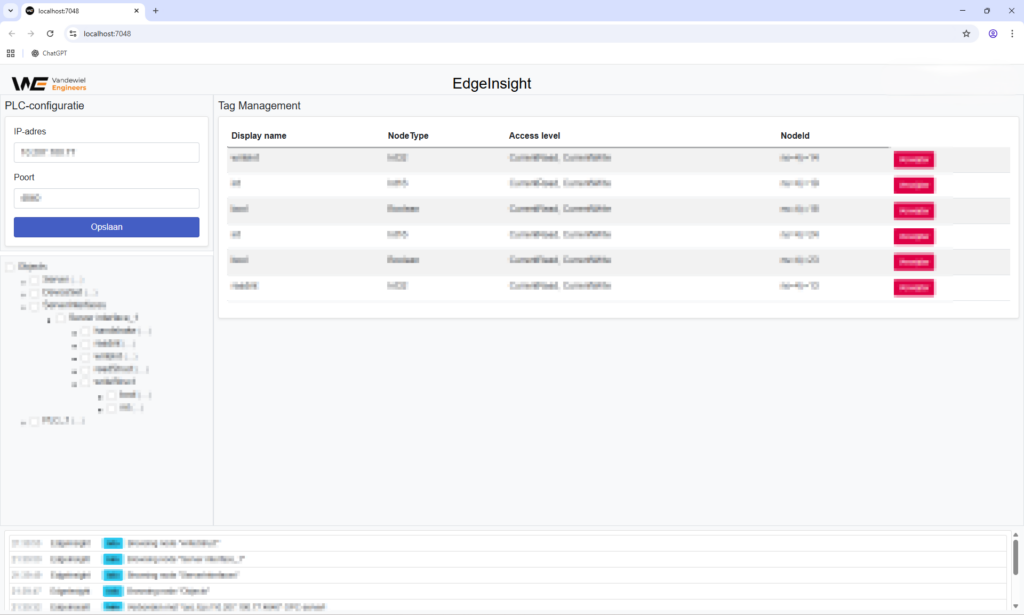 edgeinsight vandewielengineers app blurred